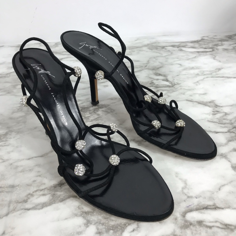 Giuseppe Zanotti High Heeled Mule Crystal Sandals - Picture 2 of 7